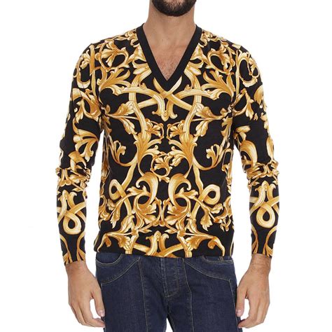 maglietta versace oro|Magliette da uomo Versace .